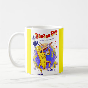 Mug vers 1950 Banana Feuille de musique imprimé
