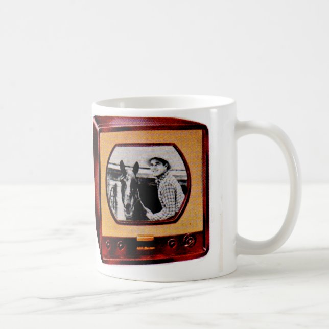 Mug vers 1951 téléviseur portable émission cowboy (Droite)