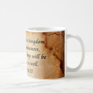 Mug Vers de bible de 6h33 de Matthew
