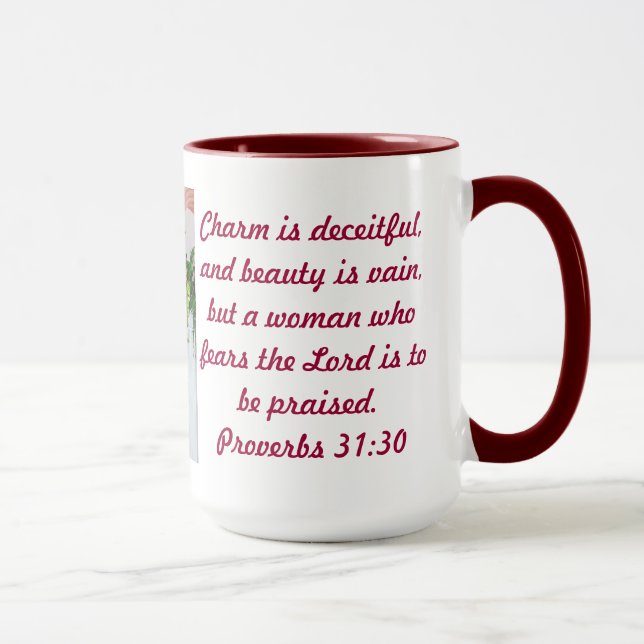 Mug Vers du déjeuner w/Bible de mère et de fille (Droite)