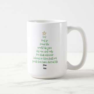 Mug Verse de l'écriture de l'arbre de Noël (John 3:16)
