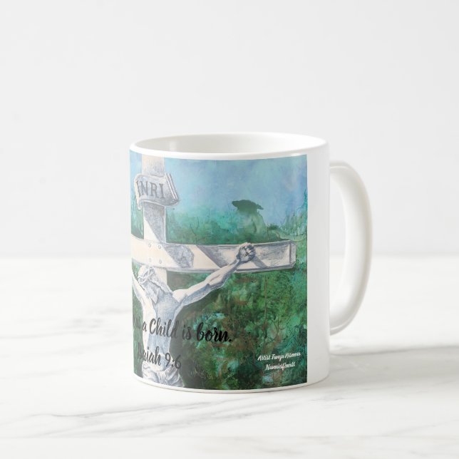 Mug Verset Bible Crucifix (Devant droit)