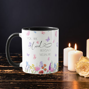 Mug Verset biblique chrétien aquarelle Fleurs sauvages
