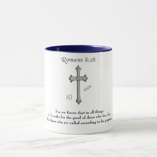 Mug verset biblique chrétien Romains 8:28