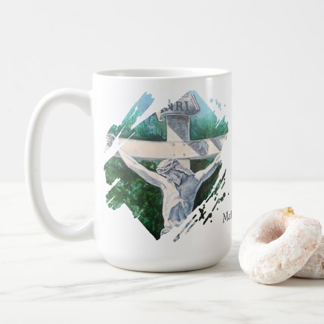 Mug Verset biblique Il Est Ressuscité Foi (Avec donut)