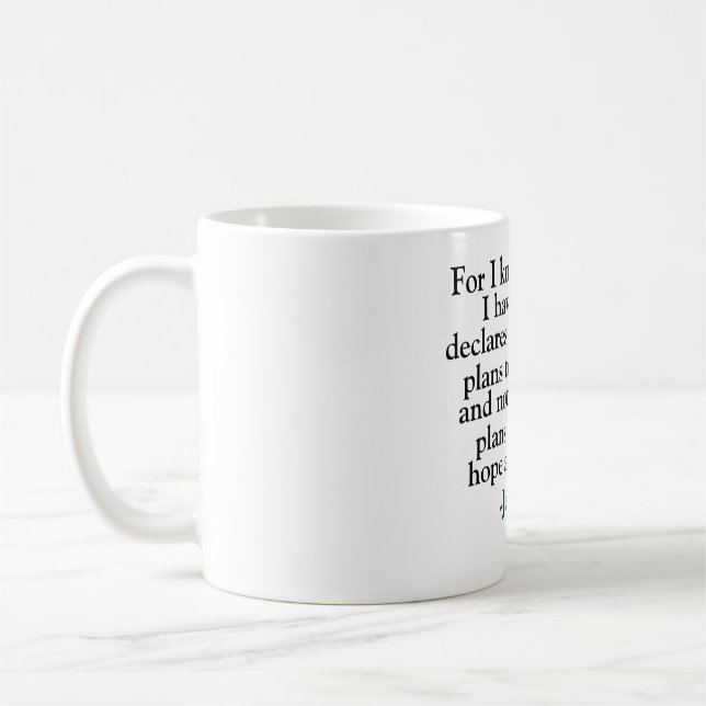 Mug Verset biblique Jérémie 29:11 (Gauche)