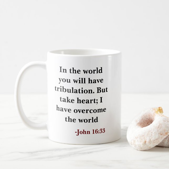 Mug Verset biblique personnalisé chrétien  (Avec donut)