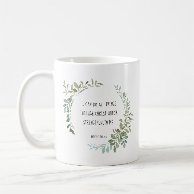 Mug verset biblique, Philippiens 4:13 (Gauche)