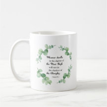 Verset biblique psaume 91 Couronne d'eucalyptus Ch