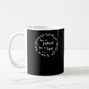 Mug Verset de la Bible chrétienne L'amour est patient 