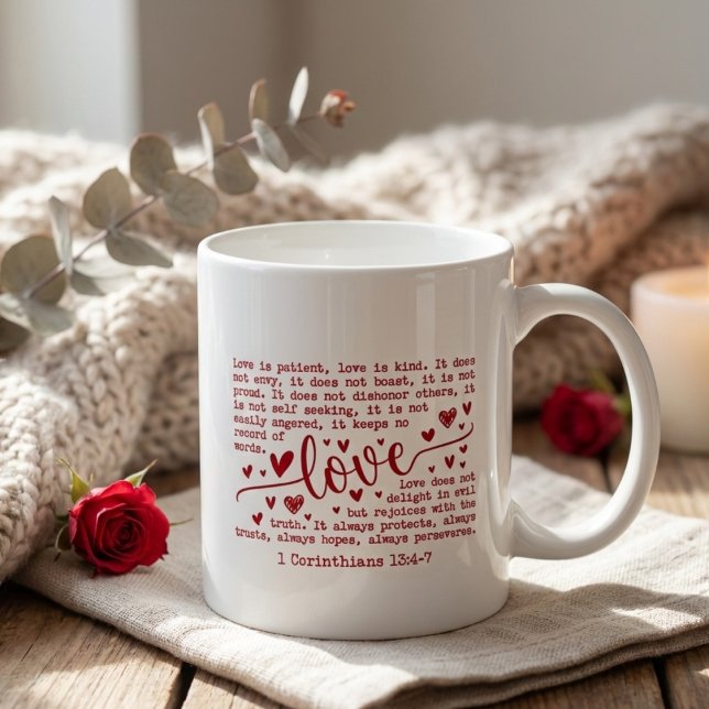 Mug Verset de la Bible chrétienne pour la Saint-Valent (Créateur téléchargé)