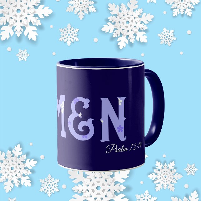 Mug Verset de la Bible Typographie moderne Personnalis (Amen Bible Verse Modern Typography Custom Mug, perfect Christmas gift for family, Christian friends)