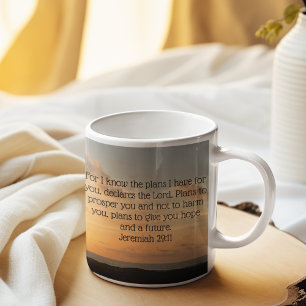 Mug Verset inspirant de la Bible Jérémie 29:11 Lever d