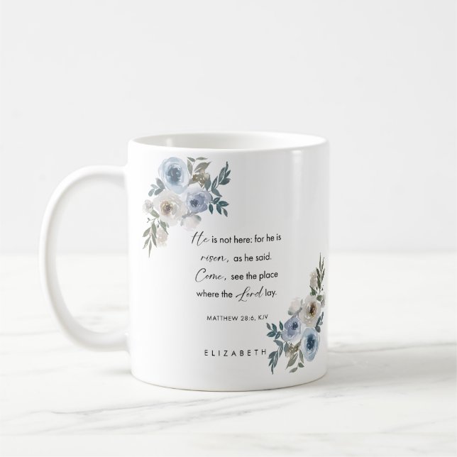 Mug Verset personnalisé de la Bible de Pâques Matthieu (Gauche)