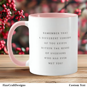 Mug Versions De Vous Citation Poignante Fonte Grise Te