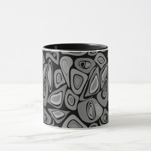 Mug Vert, abstrait, rétro (Centre)