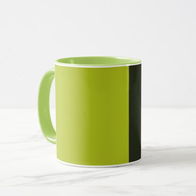 Mug Vert acide - Noir verdâtre (Devant gauche)