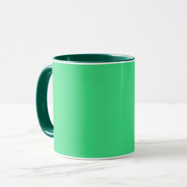 Mug Vert androïde (couleur solide) (Devant gauche)