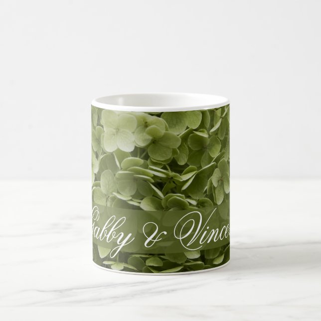 Mug Vert Annabelle Hydrangea Mariage Floral (Centre)