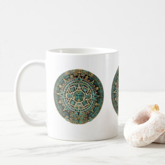 Mug Vert Aztèque (Avec donut)