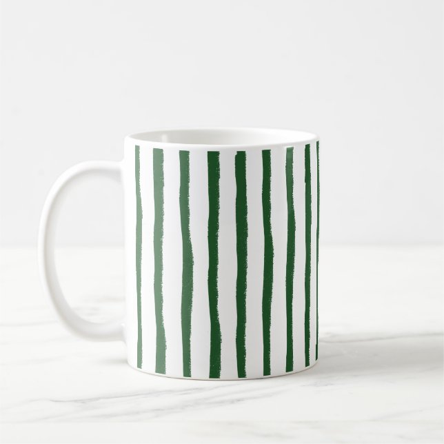 Mug Vert bande minimale (Gauche)