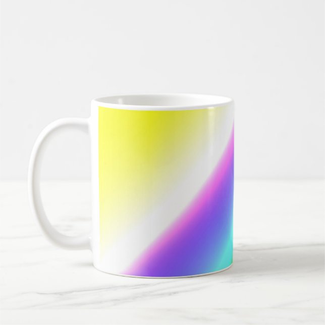 Mug Vert bleu arc-en-ciel texture abstraite motif art  (Gauche)