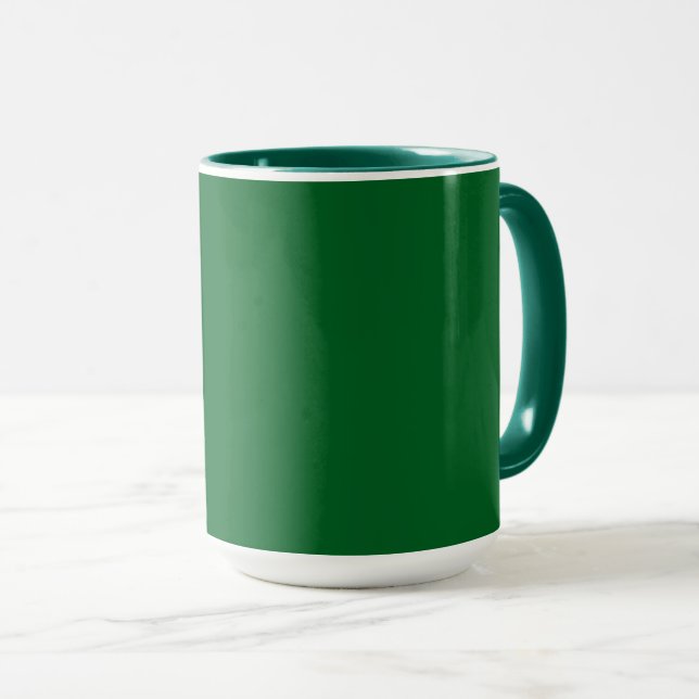 Mug Vert chasseur, teinte riche profonde, (Devant droit)