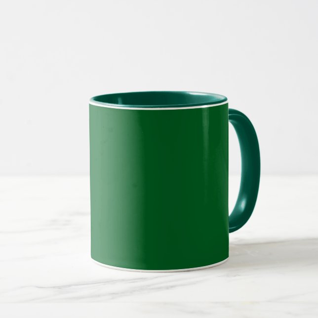 Mug Vert chasseur, teinte riche profonde, (Devant droit)