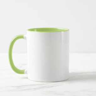 Mug Vert Citron Clair Blanc
