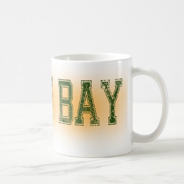 Mug Vert de Green Bay et grunge d'or (Droite)