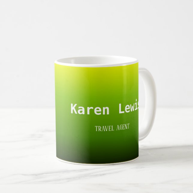 Mug Vert dégradé et jaune (Devant droit)