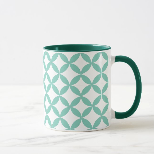 Mug Vert en bon état géométrique (Droite)