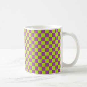Mug Vert et pourpre de chaux Checkered