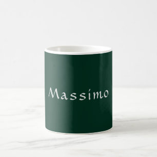 Mug Vert foncé Élégant Casual Propre Nom Écriture manu