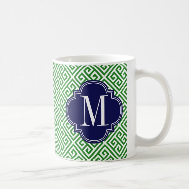 Mug Vert Girly et coutume grecque de motif principal (Droite)