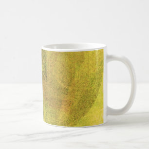 Mug Vert jaune noir nature forêt peinture abstraite