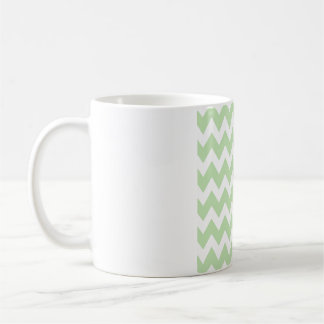 Mug Vert Menthe Douce Chevron – Zigzag Blanc Propre