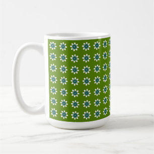 Mug Vert minimal Fleur Rétro Avocado Vert