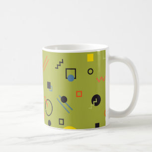 Mug Vert, moderne, cool, tendance, urbain, Memphis mot