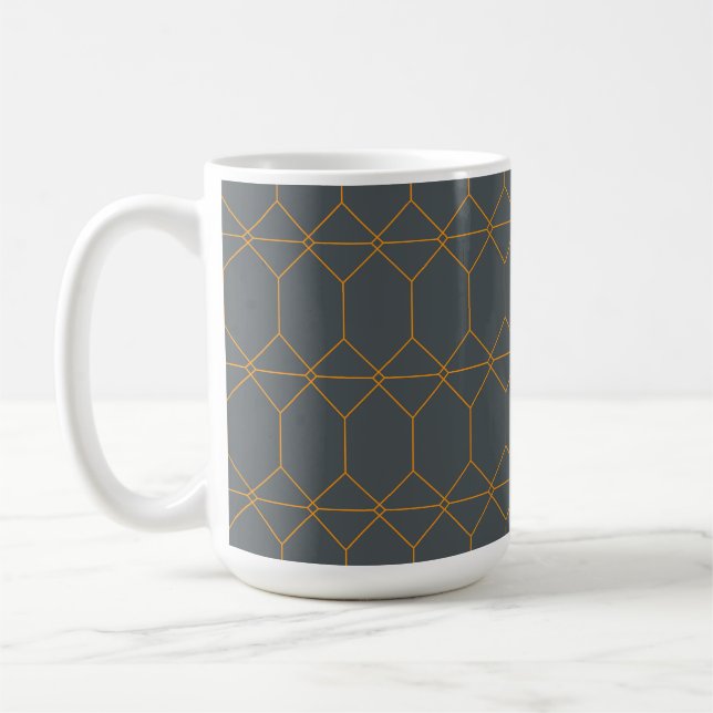 Mug Vert, or, simple, rétro, élégante illustration (Gauche)