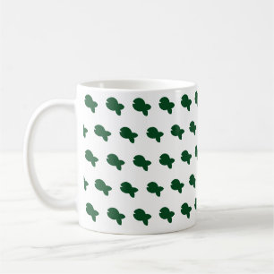Mug Vert Poisson Poisson Blanc