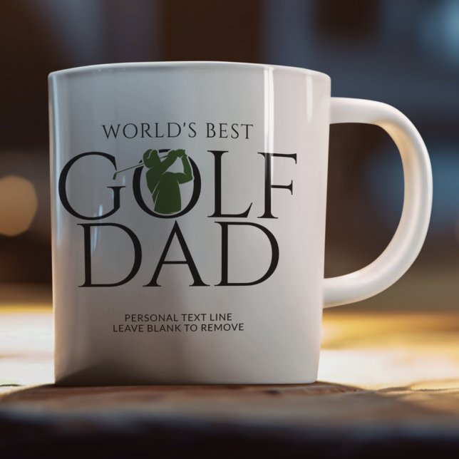 Mug Vert tendance "LE MEILLEUR PÈRE DE GOLF DU MONDE" (Créateur téléchargé)