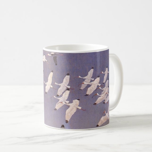 Mug Vestige d'Ibis survolant les zones humides, les oi (Devant droit)