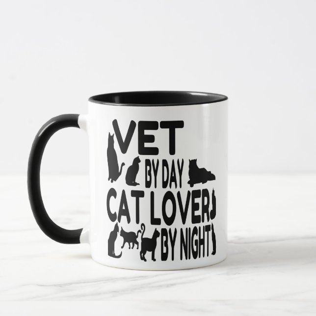 Mug Vet Amoureux des chats (Gauche)