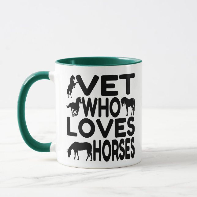 Mug Vet qui aime les chevaux (Gauche)