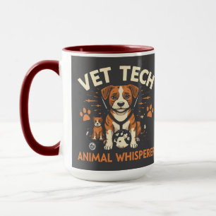 Mug Vet Tech Animal Whisperer mignet Chiot Stethoscope