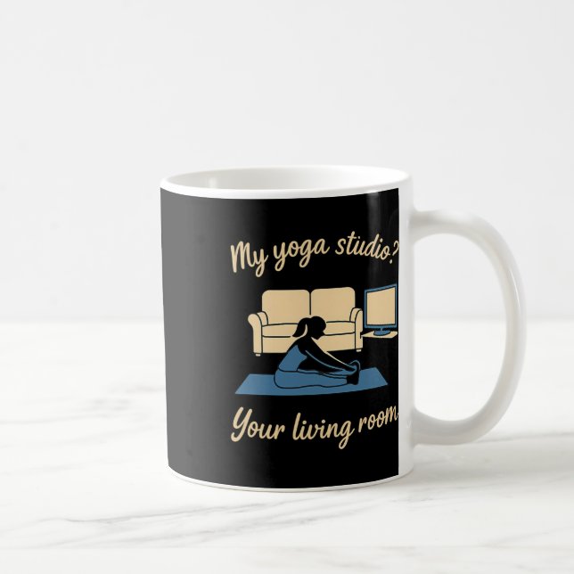 Mug Vêtements actifs de yoga à la maison Mon studio de (Droite)