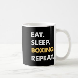 Mug Vêtements de boxe amusants Mangez Sleep Boxing Rép