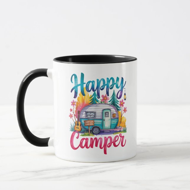 Mug Vêtements de camping drôle de campeur heureux remo (Gauche)