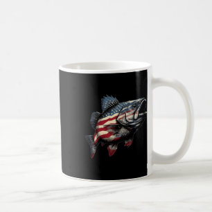 Mug Vêtements de pêcheur de drapeau américain de pêche